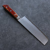 Sakai Takayuki VG5 Hammered Nakiri 180mm Brown Pakkawood Handle - Seisuke Knife