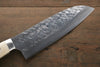 Takeshi Saji SRS13 Hammered Santoku 180mm Cow Bone Handle - Seisuke Knife - Slide 5