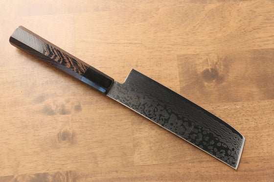 Sakai Takayuki Galaxy ZA-18 Damascus Nakiri 165mm with Wenge Handle - Seisuke Knife