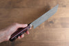 Yoshimi Kato VG10 Damascus Nakiri 180mm Red Pakka wood Handle - Seisuke Knife - Slide 7