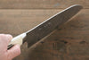 Takeshi Saji SRS13 Hammered Santoku 180mm Cow Bone Handle - Seisuke Knife - Slide 10