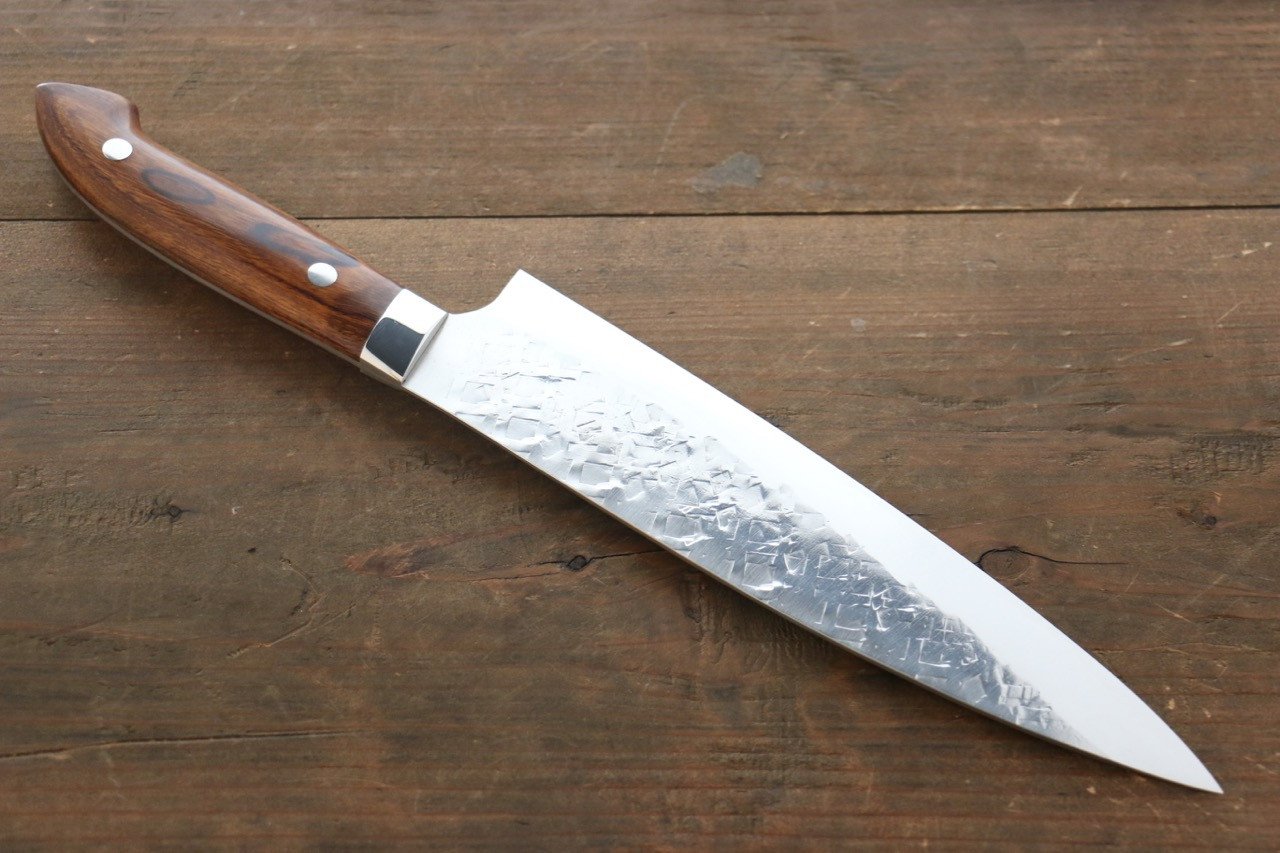Takeshi Saji SRS13 Hammered Gyuto 210mm Ironwood Handle - Seisuke Knife