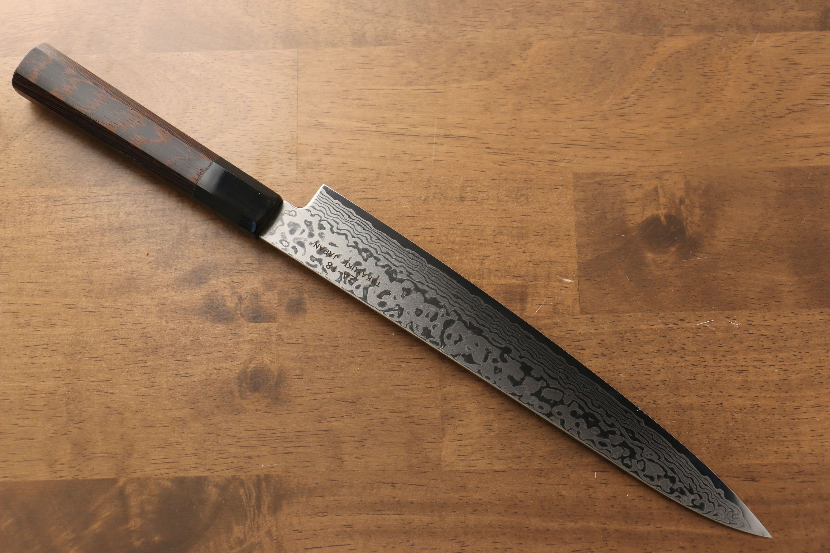 Sakai Takayuki Galaxy ZA-18 Damascus Sujihiki 240mm with Wenge Handle - Seisuke Knife