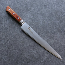  Sakai Takayuki VG5 Hammered Sujihiki 240mm Brown Pakka wood Handle - Seisuke Knife