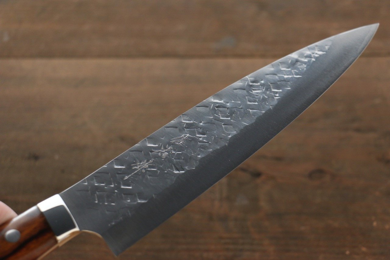 Takeshi Saji SRS13 Hammered Gyuto 210mm Ironwood Handle - Seisuke Knife