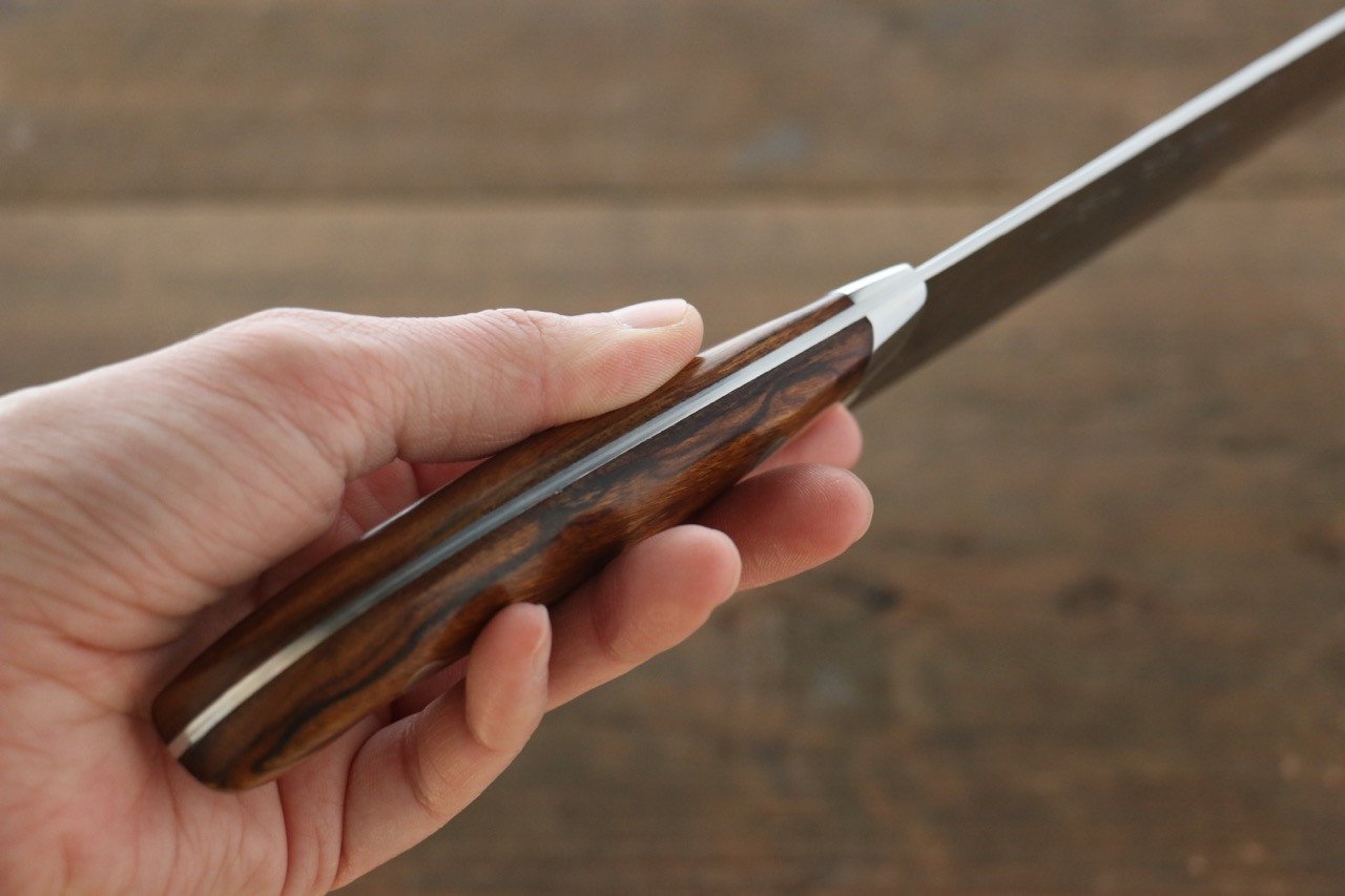 Takeshi Saji SRS13 Hammered Gyuto 210mm Ironwood Handle - Seisuke Knife
