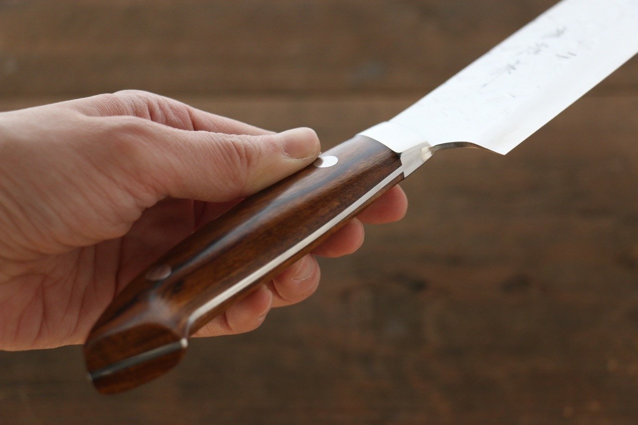 Takeshi Saji SRS13 Hammered Gyuto 210mm Ironwood Handle - Seisuke Knife