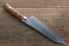 Takeshi Saji Coreless Diamond Finish Damascus Kiritsuke Gyuto 180mm Ironwood Handle - Seisuke Knife - Slide 2