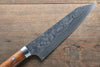 Takeshi Saji Coreless Diamond Finish Damascus Kiritsuke Gyuto 180mm Ironwood Handle - Seisuke Knife - Slide 3