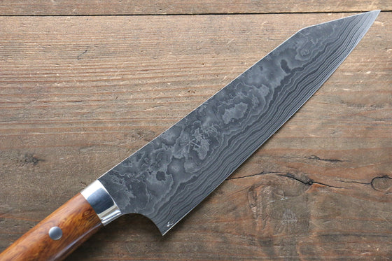 Takeshi Saji Coreless Diamond Finish Damascus Kiritsuke Gyuto 180mm Ironwood Handle - Seisuke Knife