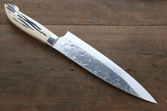 Takeshi Saji SRS13 Hammered Gyuto 210mm Cow Bone Handle - Seisuke Knife