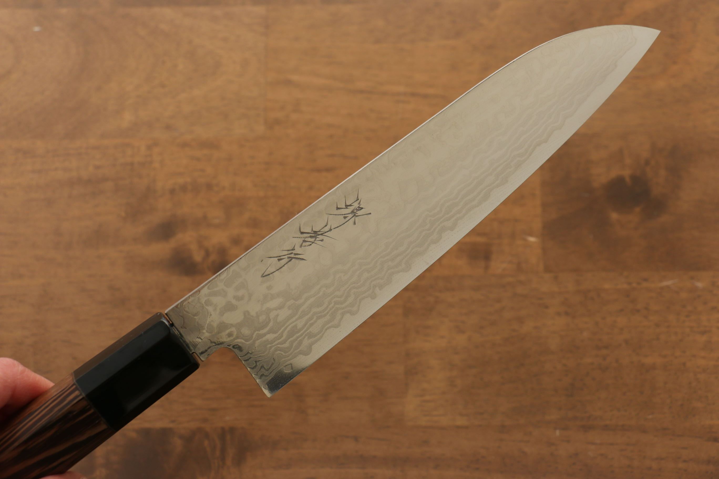 Sakai Takayuki Galaxy ZA-18 Damascus Santoku 180mm with Wenge Handle - Seisuke Knife