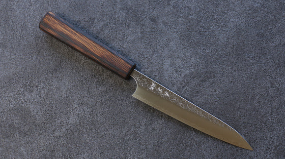 Yoshimi Kato Minamo SG2 Hammered Petty-Utility  150mm Burnt Oak Handle - Seisuke Knife