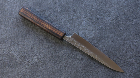 Yoshimi Kato Minamo SG2 Hammered Petty-Utility  150mm Burnt Oak Handle - Seisuke Knife