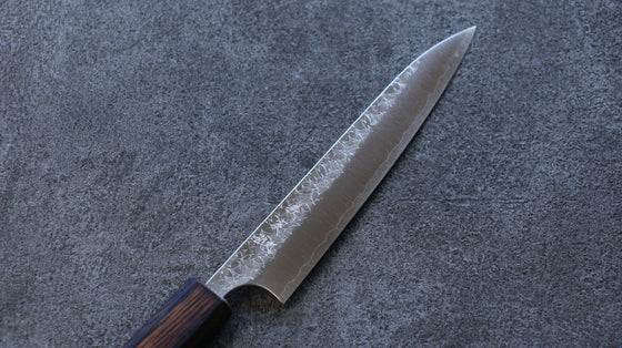 Yoshimi Kato Minamo SG2 Hammered Petty-Utility  150mm Burnt Oak Handle - Seisuke Knife