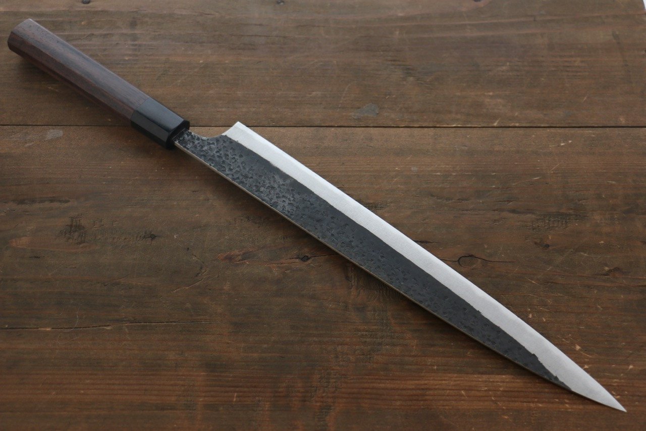Yu Kurosaki Blue Super Clad Kurouchi Sujihiki Japanese Chef Knife 300mm - Seisuke Knife