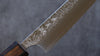 Yoshimi Kato Minamo SG2 Hammered Petty-Utility  150mm Burnt Oak Handle - Seisuke Knife - Slide 5