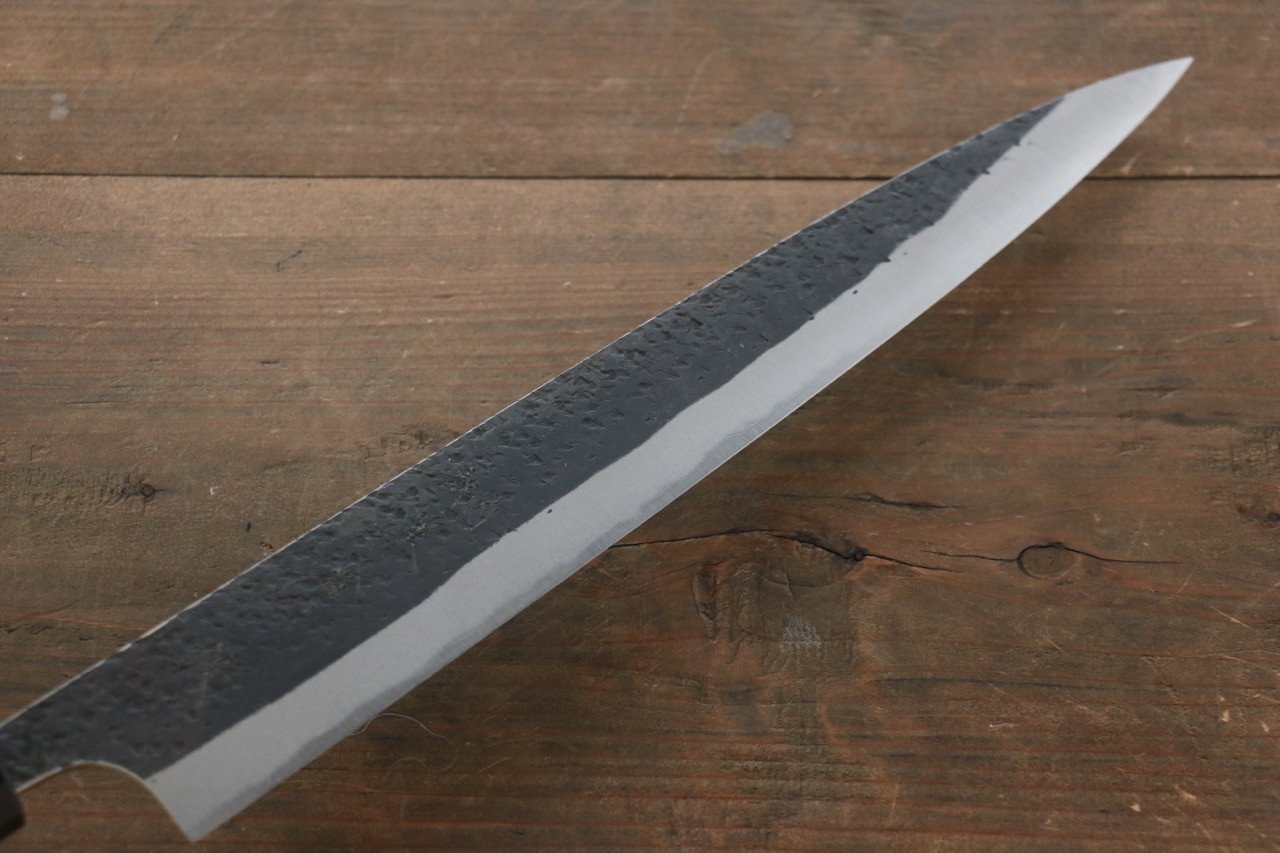 Yu Kurosaki Blue Super Clad Kurouchi Sujihiki Japanese Chef Knife 300mm - Seisuke Knife