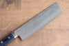 Kunihira Sairyu VG10 Damascus Usuba 165mm Navy blue Pakka wood Handle - Seisuke Knife - Slide 3