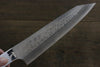 Takeshi Saji SRS13 Hammered Damascus Gyuto 210mm White Stone Handle - Seisuke Knife - Slide 4