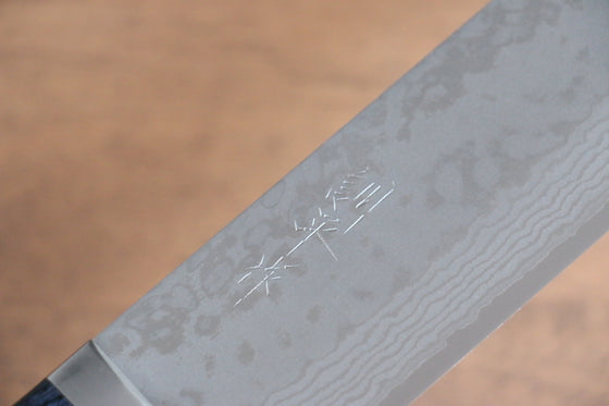 Kunihira Sairyu VG10 Damascus Usuba 165mm Navy blue Pakka wood Handle - Seisuke Knife