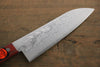 Shigeki Tanaka VG10 17 Layer Damascus Hand Forged Japanese Chef's Santoku Knife 165mm - Seisuke Knife