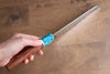 Yu Kurosaki Senko SG2 Hammered Santoku 165mm with Shitan & Turquoise Handle - Seisuke Knife - Slide 8