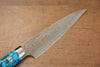 Takeshi Saji SG2 Diamond Finish Petty-Utility 130mm Blue Turquoise Handle - Seisuke Knife - Slide 3