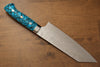 Takeshi Saji SG2 Diamond Finish Bunka 170mm Blue Turquoise Handle - Seisuke Knife - Slide 2