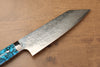 Takeshi Saji SG2 Diamond Finish Bunka 170mm Blue Turquoise Handle - Seisuke Knife - Slide 3