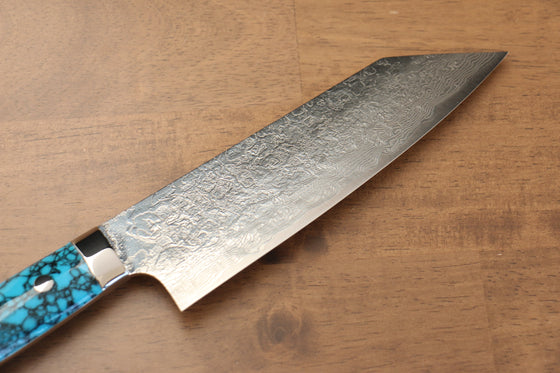 Takeshi Saji SG2 Diamond Finish Bunka 170mm Blue Turquoise Handle - Seisuke Knife