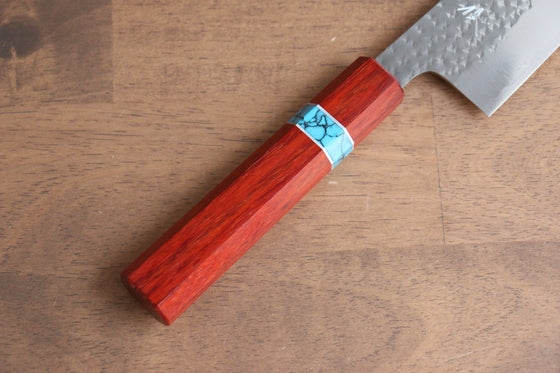 Yu Kurosaki Senko SG2 Hammered Gyuto 210mm Padoauk(ferrule: Turquoise) Handle - Seisuke Knife