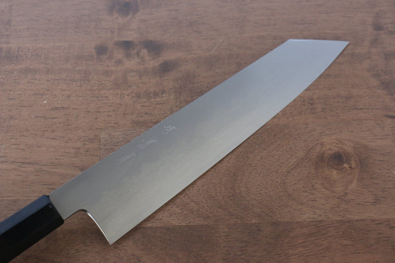 Jikko Honyaki White Steel No.3 Kasumitogi Kiritsuke Gyuto  210mm Ebony Wood Handle - Seisuke Knife