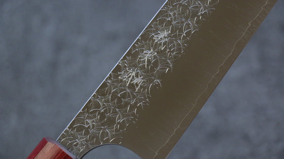 Yoshimi Kato Minamo SG2 Hammered Sujihiki 270mm with Shitan & Red Pakka wood Handle - Seisuke Knife