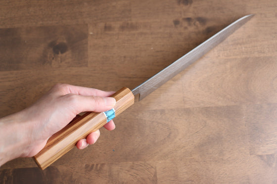 Yu Kurosaki Senko SG2 Hammered Gyuto 210mm Olive tree(ferrule: Turquoise) Handle - Seisuke Knife