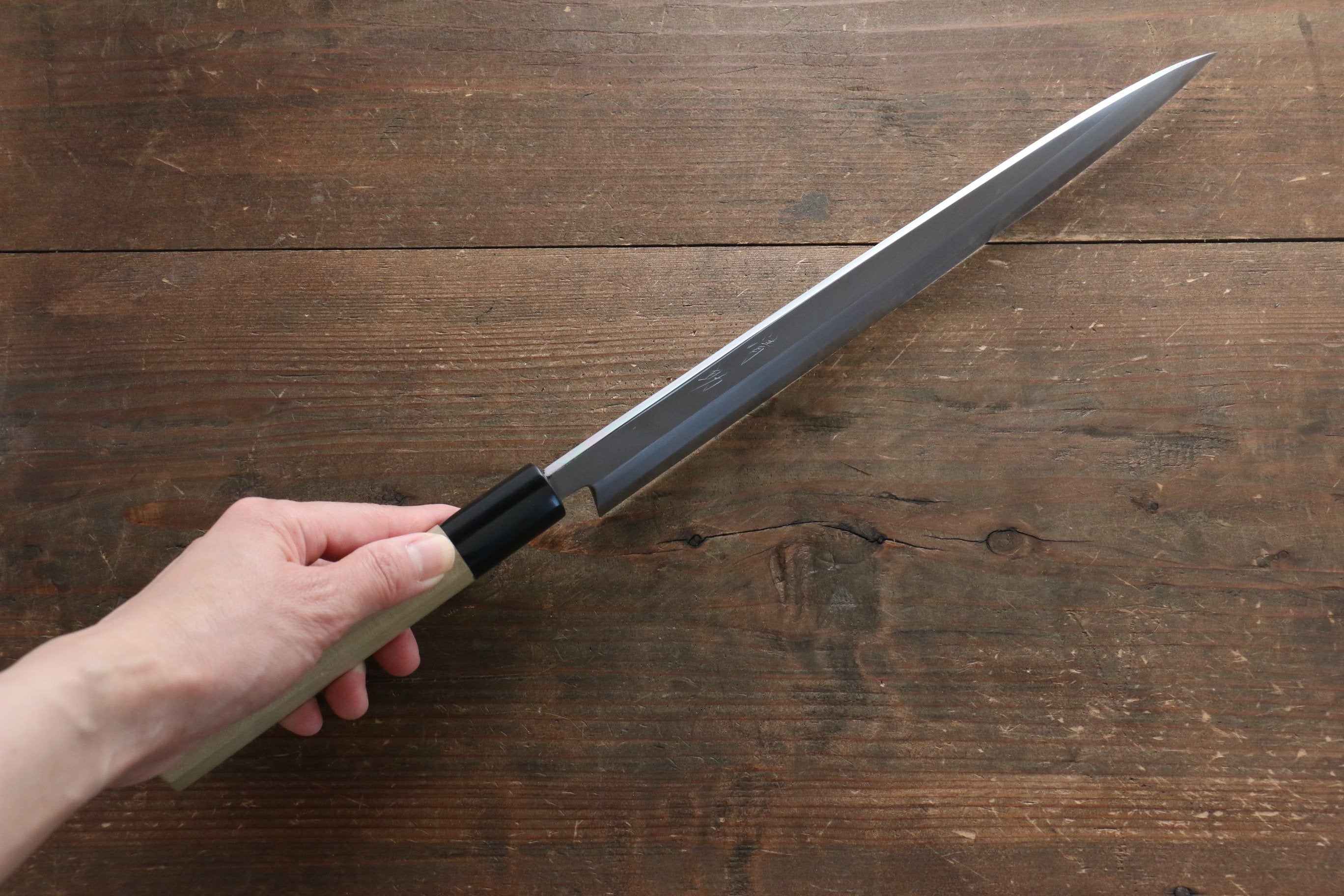 Seisuke Molybdenum Kasumitogi Yanagiba Magnolia Handle - Seisuke Knife