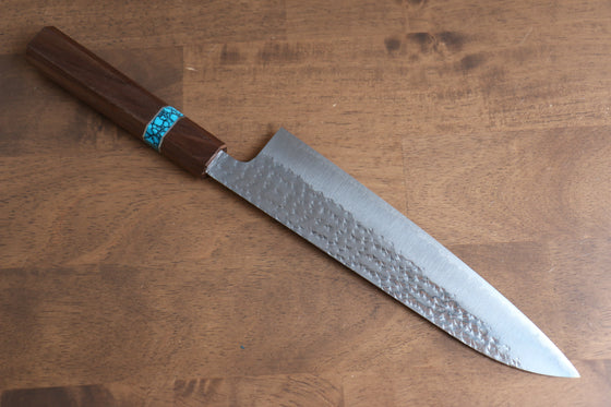 Yu Kurosaki Senko SG2 Hammered Gyuto 210mm Walnut(ferrule: Turquoise) Handle - Seisuke Knife