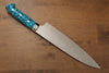 Takeshi Saji SG2 Diamond Finish Gyuto 210mm Blue Turquoise Handle - Seisuke Knife - Slide 2