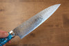 Takeshi Saji SG2 Diamond Finish Gyuto 210mm Blue Turquoise Handle - Seisuke Knife - Slide 4