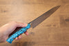 Takeshi Saji SG2 Diamond Finish Gyuto 210mm Blue Turquoise Handle - Seisuke Knife - Slide 7