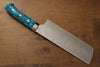 Takeshi Saji SG2 Diamond Finish Nakiri 170mm Blue Turquoise Handle - Seisuke Knife - Slide 2