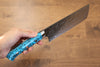 Takeshi Saji SG2 Diamond Finish Nakiri 170mm Blue Turquoise Handle - Seisuke Knife - Slide 6