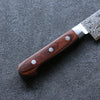 Seisuke Mokusei ZA-18 Mirrored Finish Damascus Sujihiki 240mm Brown Pakka wood Handle - Seisuke Knife