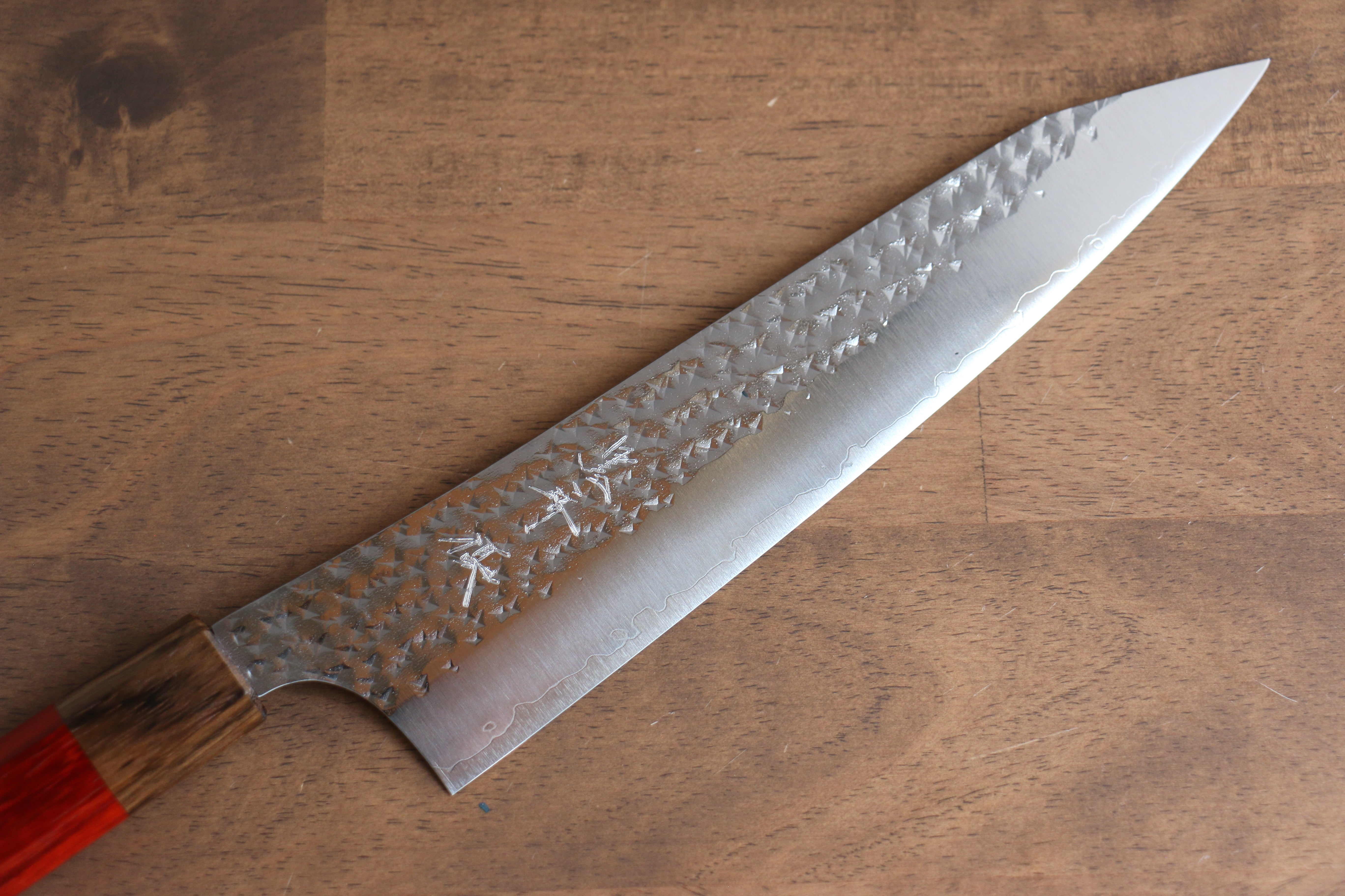 Yu Kurosaki Senko Ei SG2 Hammered Gyuto 210mm with Padoauk Handle - Seisuke Knife