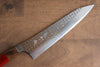 Yu Kurosaki Senko Ei SG2 Hammered Gyuto 210mm with Padoauk Handle - Seisuke Knife - Slide 3