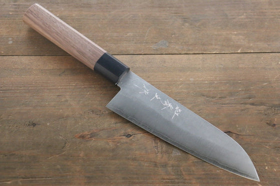 Shigeki Tanaka Silver Steel No.3 Nashiji Finish Santoku Japanese Chef Knife 165mm - Seisuke Knife