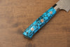 Takeshi Saji SG2 Diamond Finish Petty-Utility 90mm Blue Turquoise Handle - Seisuke Knife - Slide 6