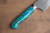 Yu Kurosaki Senko Ei SG2 Hammered Gyuto 210mm Blue Green Acrylic Handle - Seisuke Knife - Slide 6