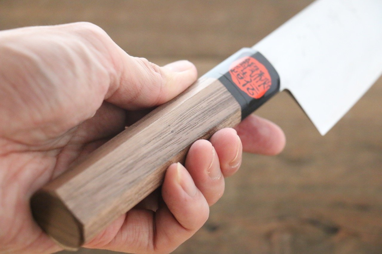 Shigeki Tanaka Silver Steel No.3 Nashiji Gyuto  180mm Walnut Handle - Seisuke Knife