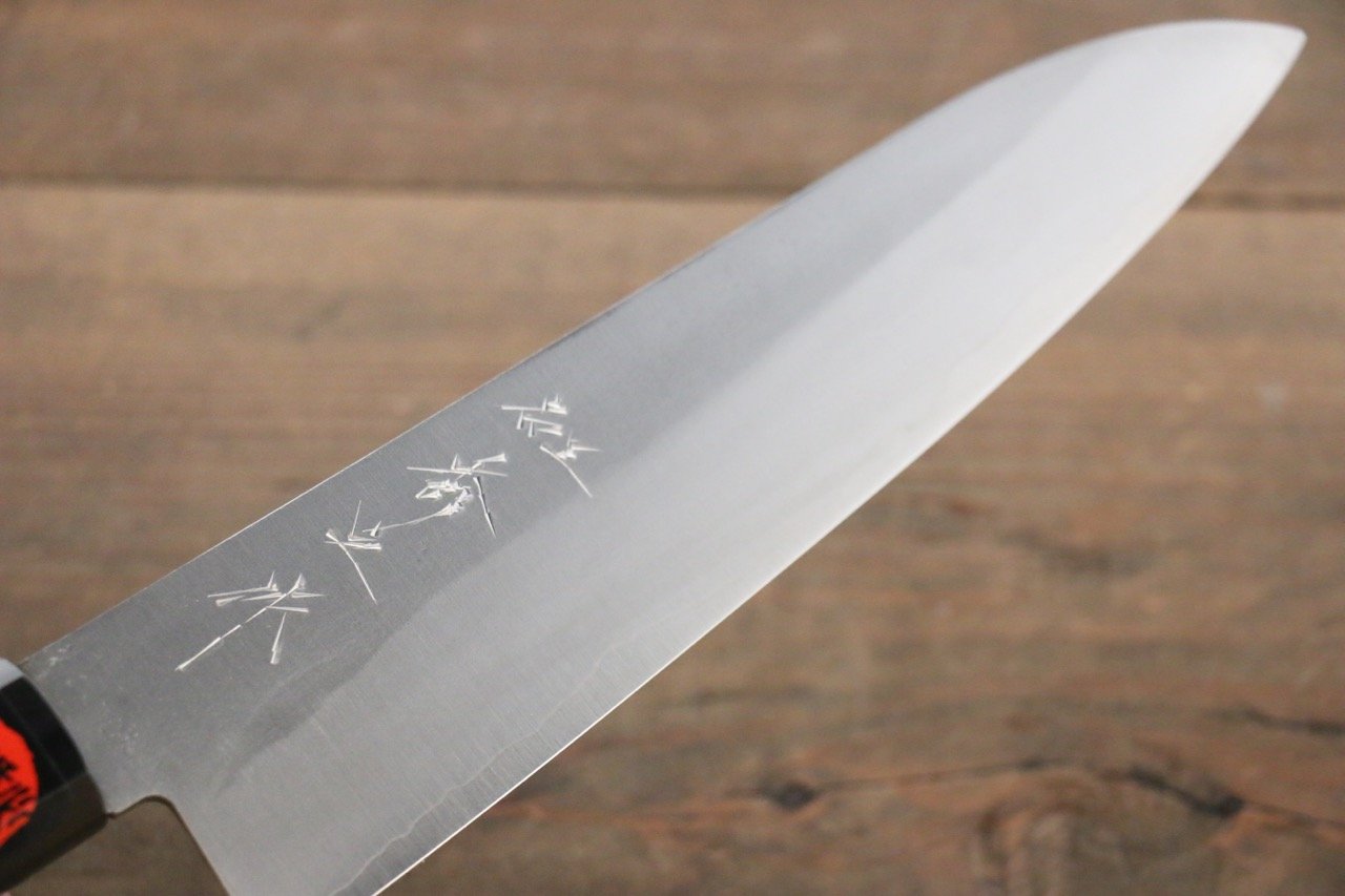 Shigeki Tanaka Silver Steel No.3 Nashiji Gyuto  180mm Walnut Handle - Seisuke Knife